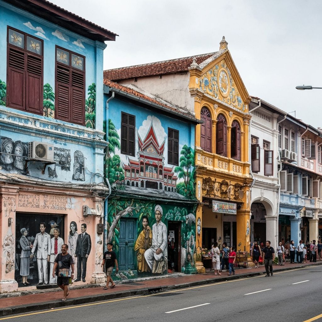 Penang George Town street art - UNESCO Malaysia heritage site for eVisa tourists